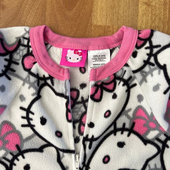 HELLO KITTY ONE PIECE PAJAMAS 4/5 - Picture 2 of 3